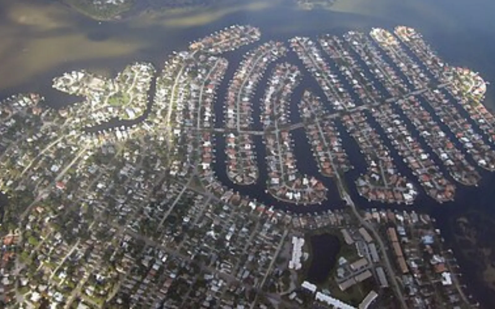 The Pinellas County shoreline on Florida’s Gulf Coast, seen from the air